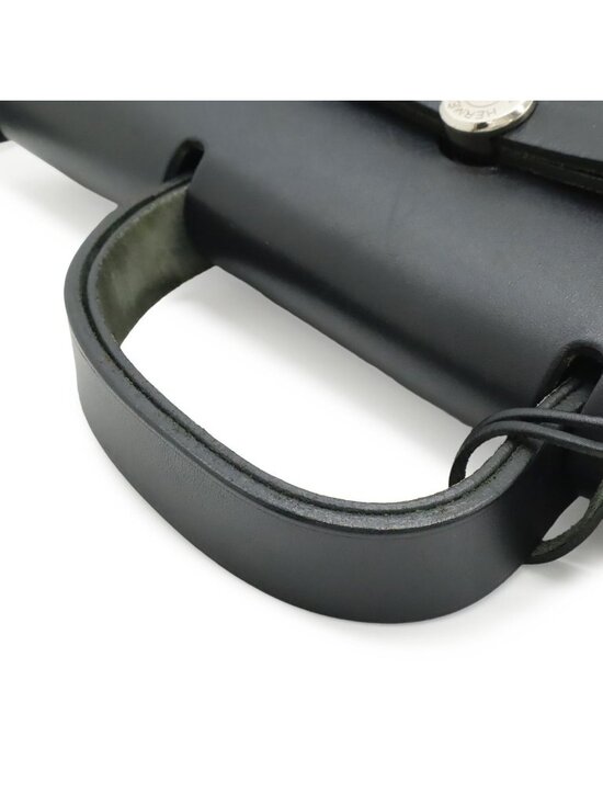 Hermes Herbag a Dos PM Backpack 2-Way Handbag Toile Officier Leather Black main image 9